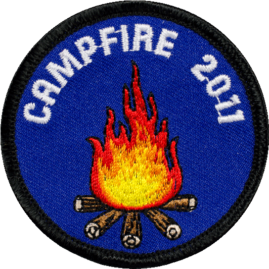 Girl Scout Campout Patch - Girl Scout Badges Png (571x628), Png Download