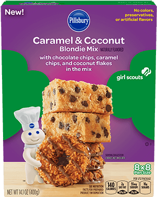 Girl Scouts™ Caramel & Coconut Blondie Mix - Pillsbury Girl Scout Mix (400x400), Png Download