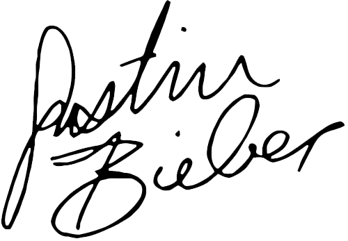 Tumblr Transparent One Direction Banner - Justin Bieber Signature (500x347), Png Download
