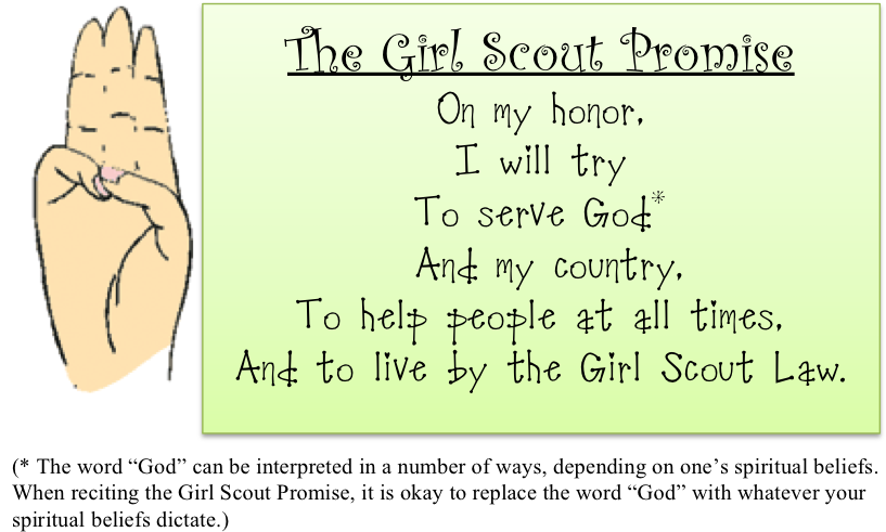 The Girl Scout Law - Handwriting (900x527), Png Download