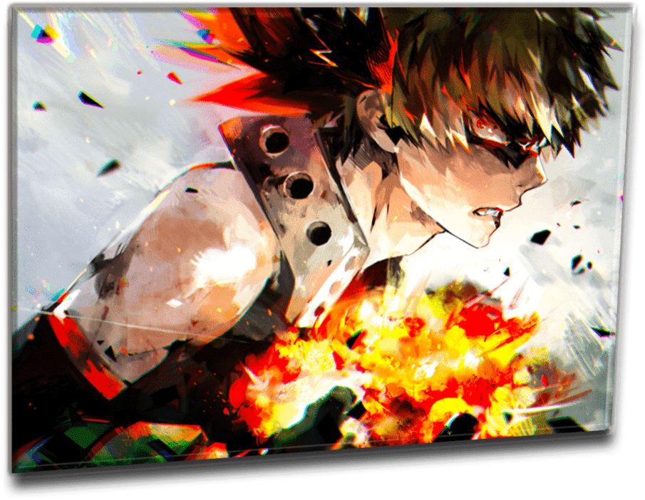 Boku No Hero Academia Bakugou Painting (1024x1024), Png Download