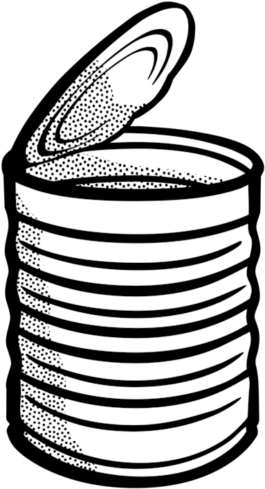 Campbell's Soup Cans Tin Can Beverage Can Metal Can - Can Clipart Black And White (726x750), Png Download