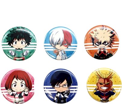 Products/hero 6badges - My Hero Academia Izuku Midoriya Katsuki Bakugo Shoto (480x480), Png Download