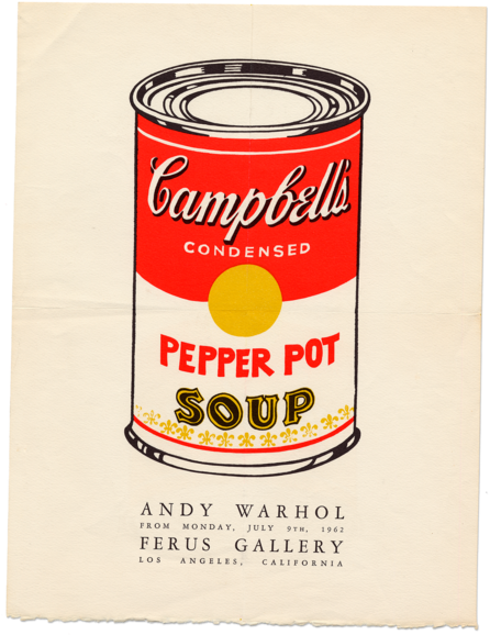 Soup Can On A Piece Of Paper - Small Campbell Soup Andy Warhol (472x606), Png Download