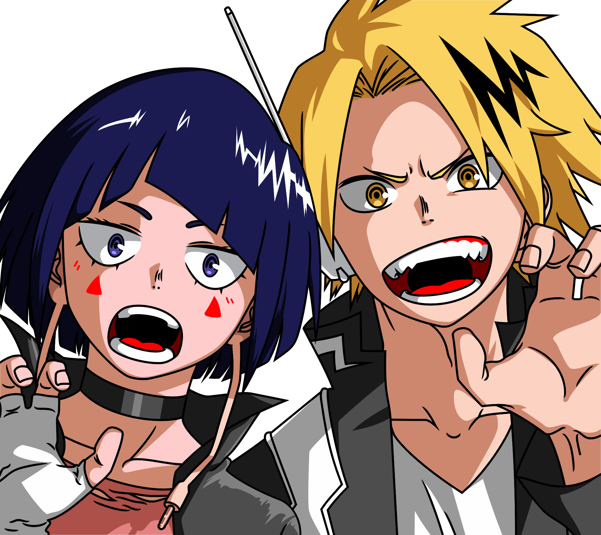 Wallpapers Id - - Boku No Hero Kaminari X (2000x1778), Png Download
