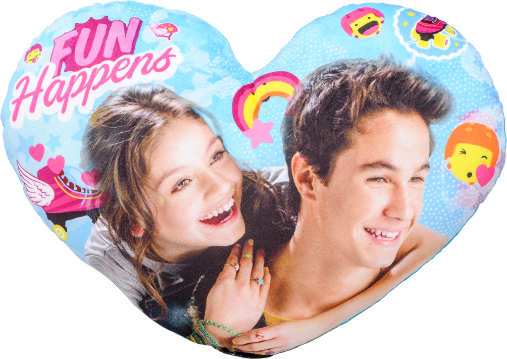 Soy Luna Heart&amp - Soy Luna Hjärtformad Kudde 16073 (1004x711), Png Download