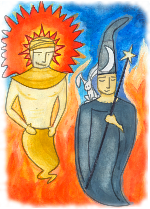 El Sol Y La Luna 02 - Leyenda Sol Y Luna (500x706), Png Download