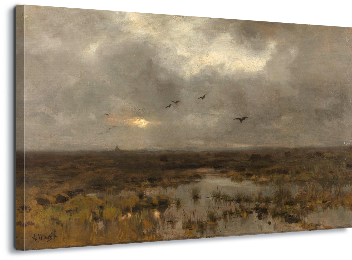 The Marsh, Anton Mauve - Anton Mauve (1600x1105), Png Download