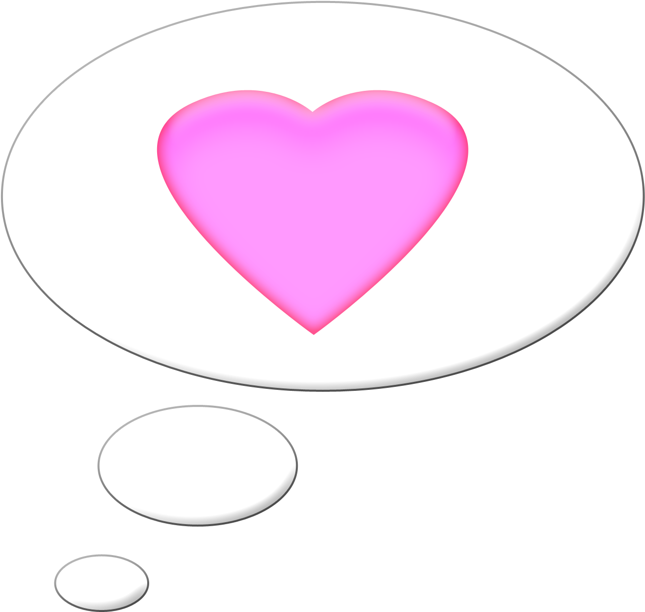 Pink Speech Bubble Heart - Heart (1531x1297), Png Download