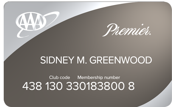 Premier Membership Card - Aaa Cards (767x528), Png Download