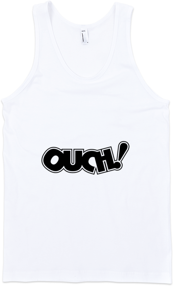 Ouch Fine Jersey Tank Top Unisex By Itee - Girl Shirt Transparent Background (1000x1000), Png Download