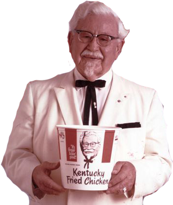 Colonel Sanders (376x430), Png Download