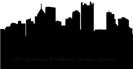 New York Skyline Drawing - Pittsburgh Skyline Silhouette (450x300), Png Download