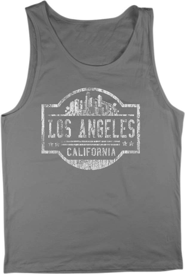 Los Angeles Skyline California Tank Top For Men - Top (1000x1000), Png Download