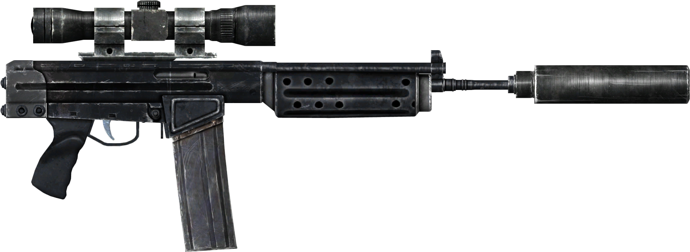 Infiltrator - Fallout 3 Guns (2450x1000), Png Download