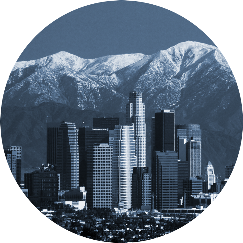 No Winter In Los Angeles - Downtown Los Angeles (800x783), Png Download