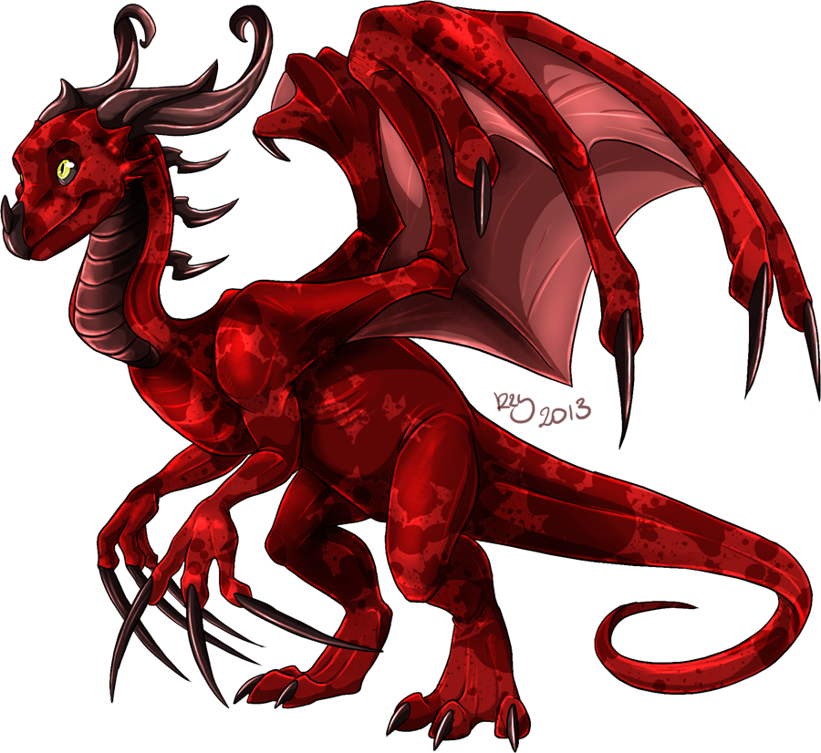 Izzy Red Dragon - Art (900x826), Png Download