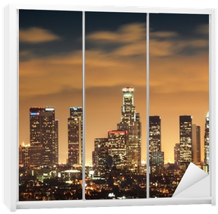 Downtown Los Angeles Skyline Wardrobe Sticker • Pixers® - Art Print: Sutyagin's Dowtown Los Angeles Skyline (400x400), Png Download