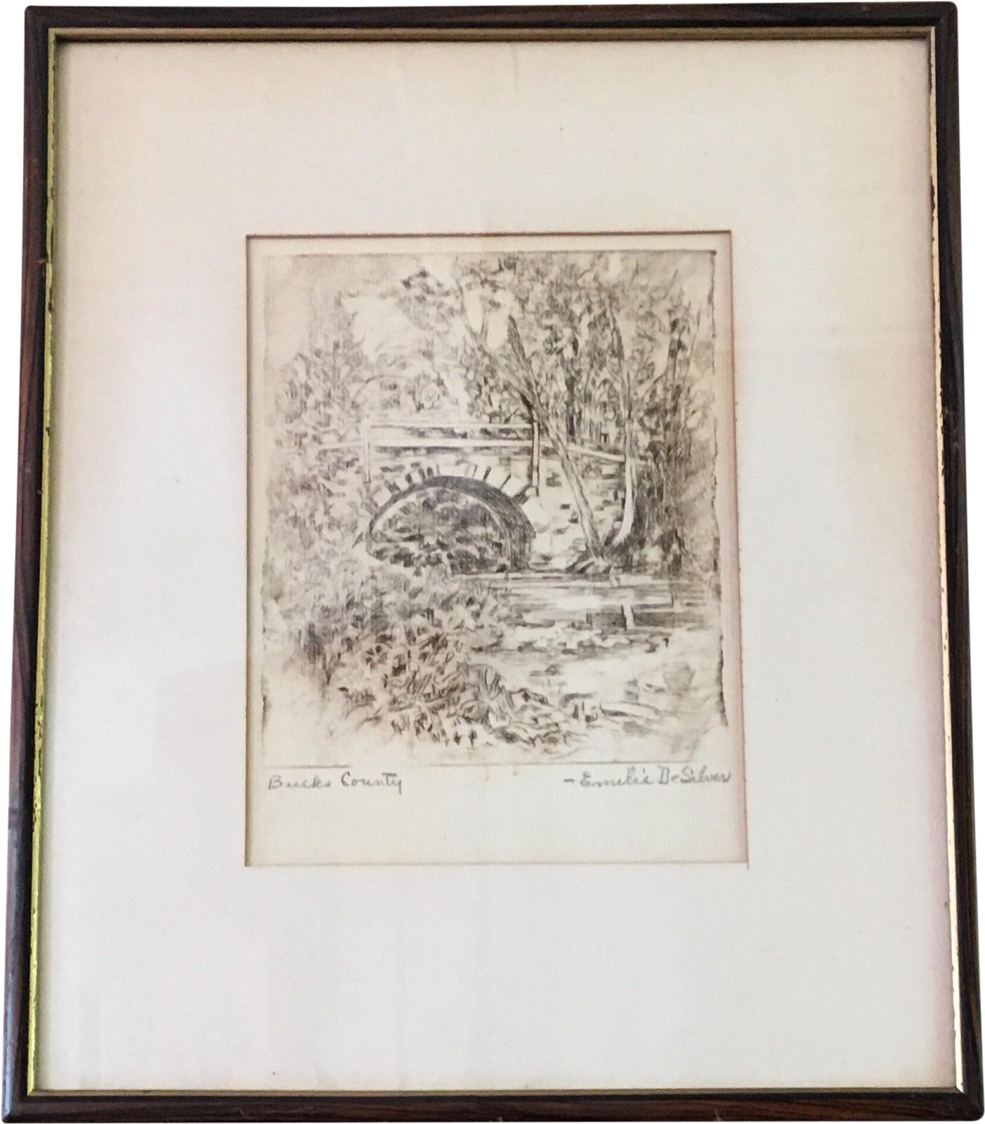 Vintage Bucks County Pa Pen Chairish - Clip Art (1559x1778), Png Download