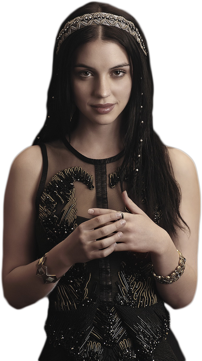 1414079776 82 - Adelaide Kane Reign Black Dress (676x1210), Png Download