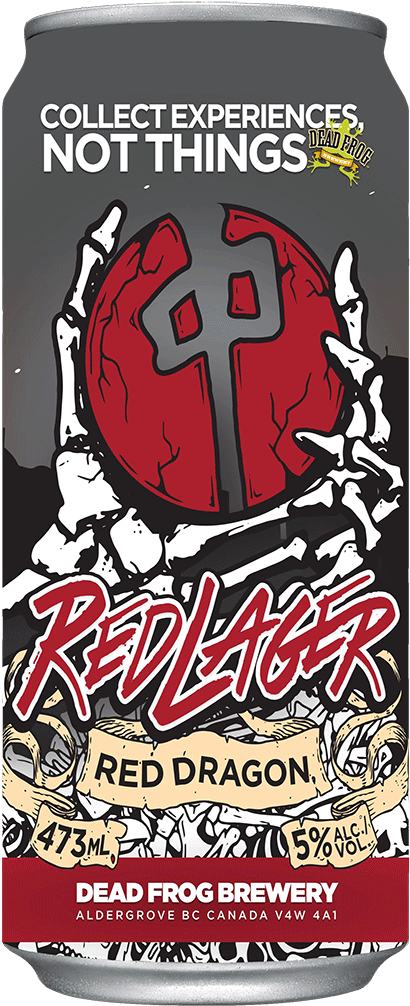 Dead Frog Brewery Red Lager Red Dragon - Lager (439x1024), Png Download
