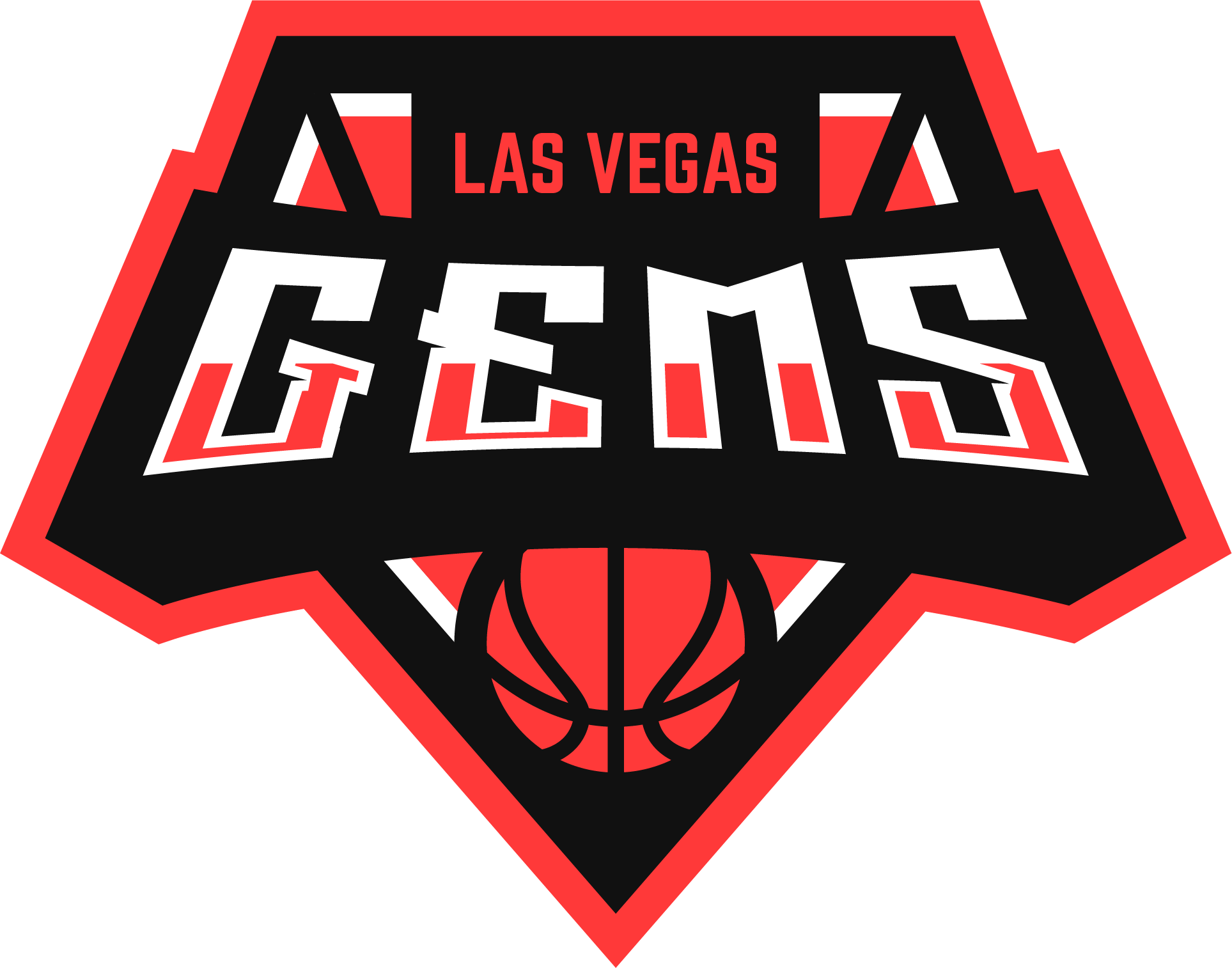 Las Vegas Gems - Las Vegas Basketball Logo (1927x1514), Png Download