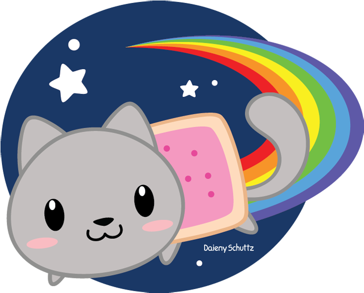 Nyan Cat Clipart Easter - Nyan Cat Chibi (760x619), Png Download