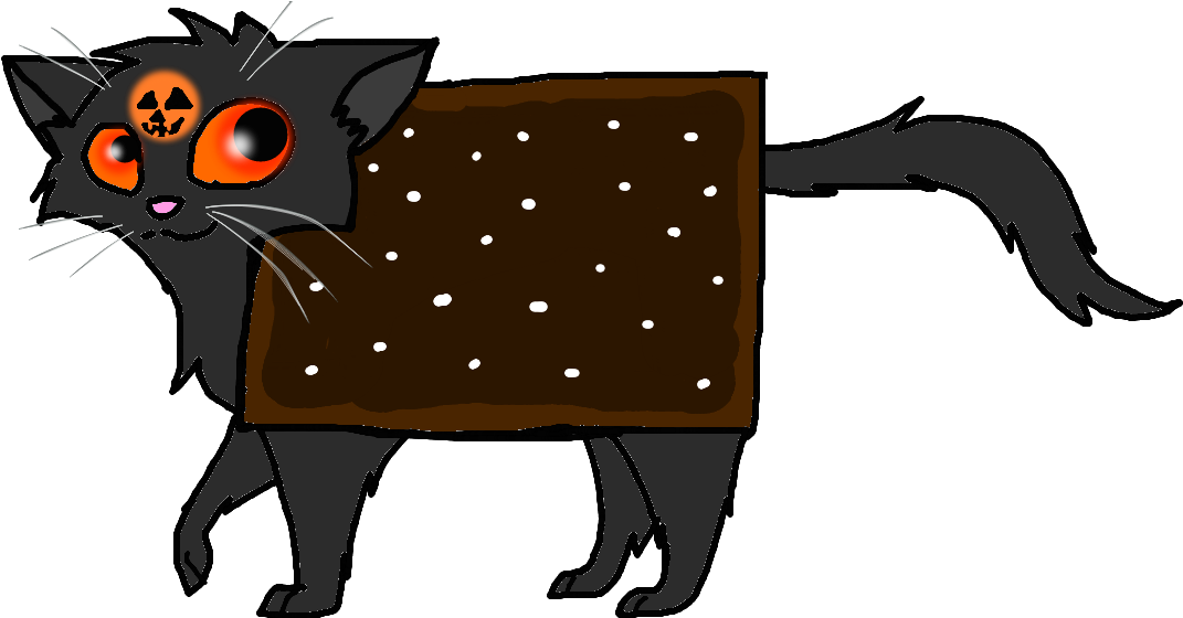 Halloween Chocolate Nyan Cat By Catsoul - Nyan Cat Halloween (1125x561), Png Download