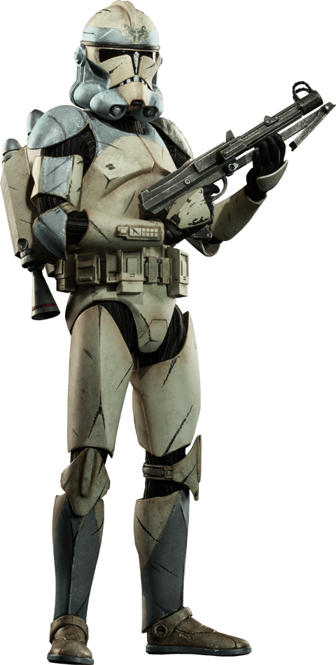 12" Star Wars Sixth Scale Figure Wolfpack Clone Trooper - Star Wars 104th Battalion (480x949), Png Download