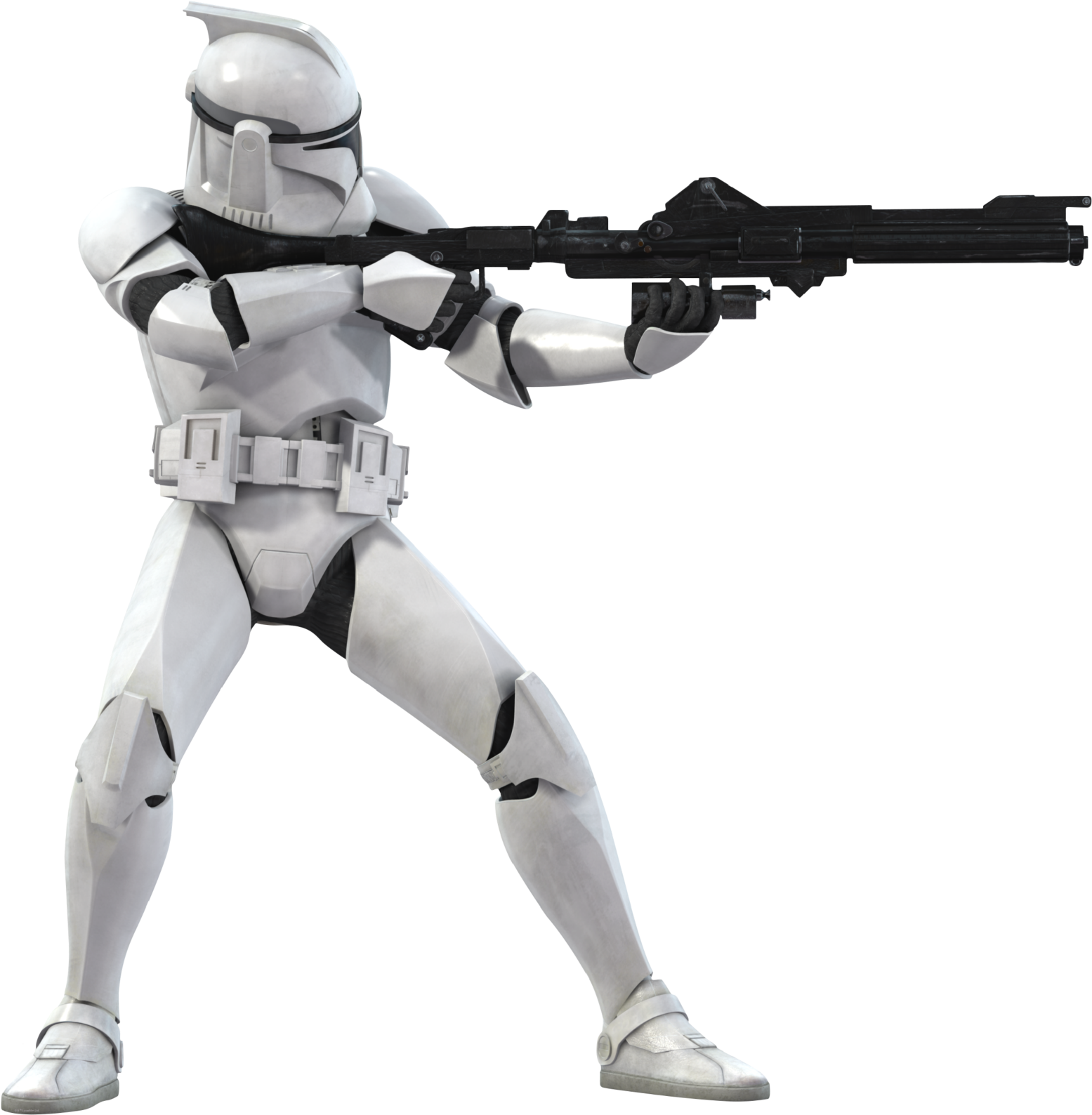 A Clone Trooper Using A Dc-15a - Star Wars Clone Png (1640x1640), Png Download
