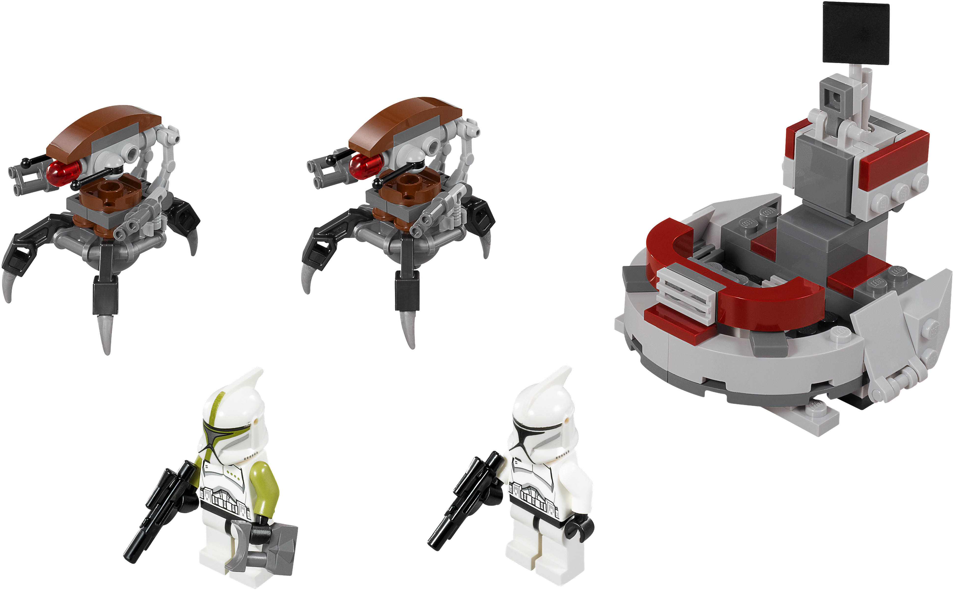 Lego Star Wars Clone Troopers Vs Droidekas (4000x3000), Png Download