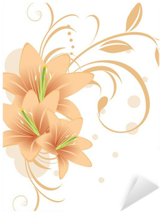Lilies With Decorative Ornament - Ornamenty Lilie (400x400), Png Download