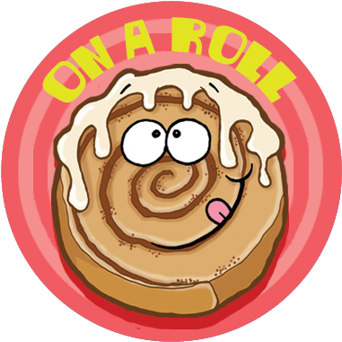 Cinnamon Roll Dr - Scratch And Sniff Stickers (446x446), Png Download