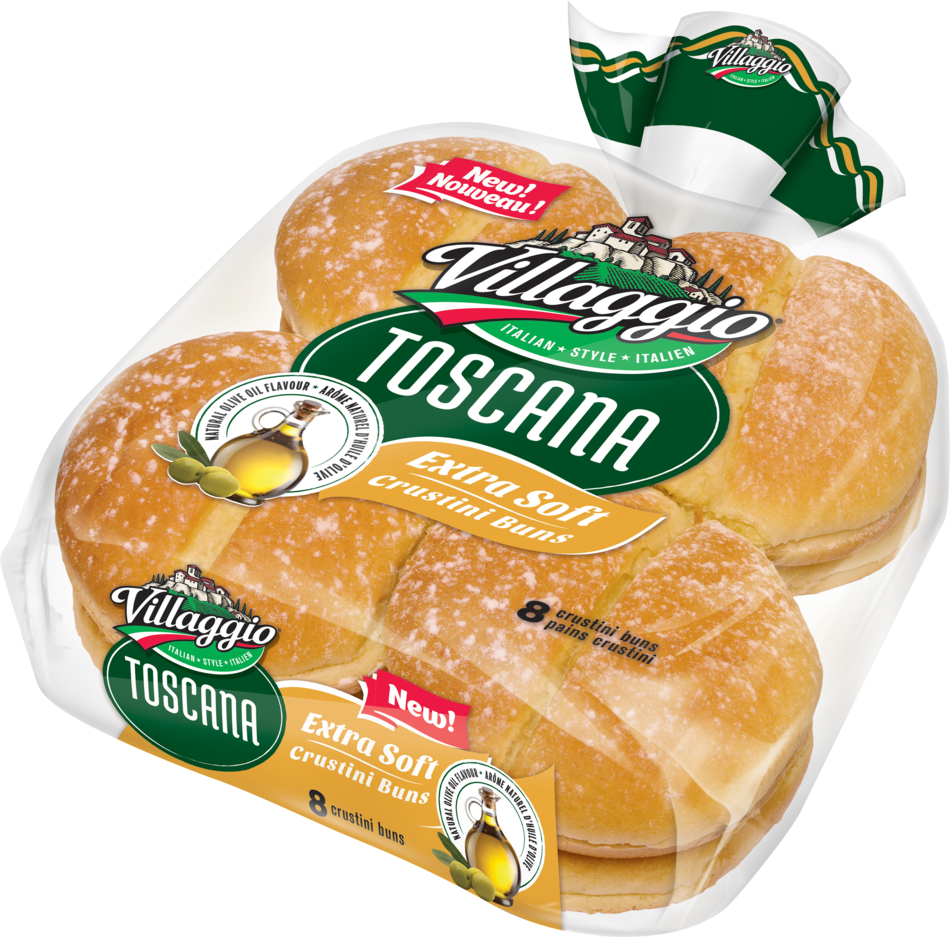 Free Library Villaggio Toscana Extra Soft Crustini - Villaggio Hot Dog Buns (950x937), Png Download