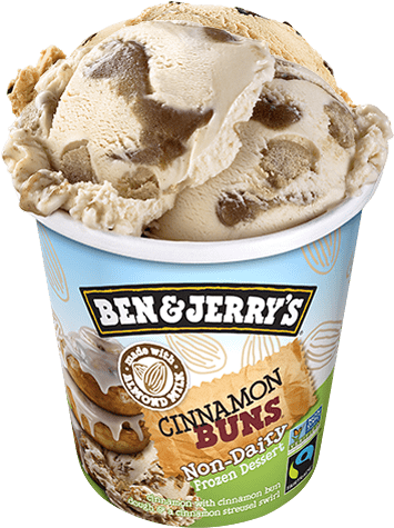 Cinnamon Buns® Pint - Ben And Jerry's Non Dairy Cinnamon Bun (374x479), Png Download