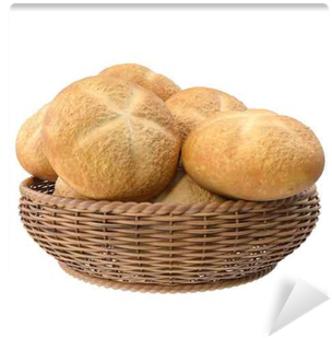 Basket With Buns - Illustration (400x400), Png Download