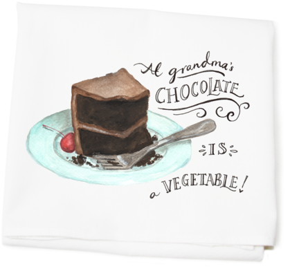 Chocolate Cake Flour Sack Towel - Chocolate Cake (480x456), Png Download