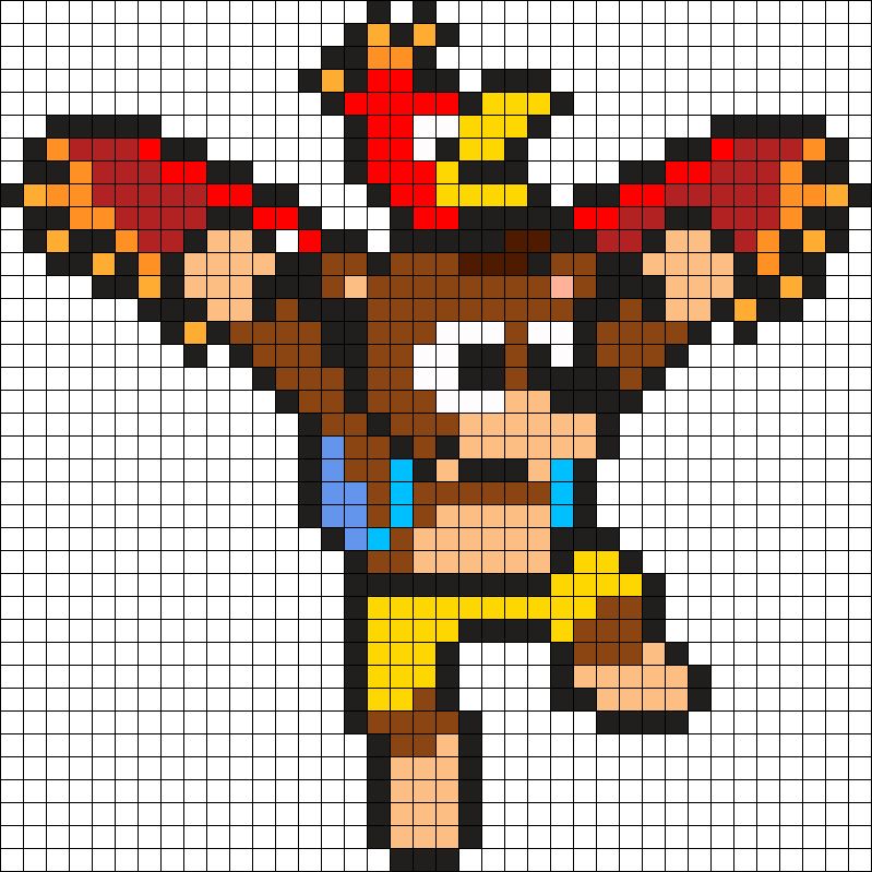 Banjo Kazooie Perler Bead Pattern / Bead Sprite - Banjo Kazooie Minecraft Grid (799x799), Png Download