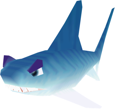 Snacker 01 - Shark From Banjo Kazooie (401x380), Png Download