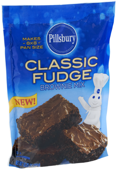 Pillsbury Brownie Mix, Classic Fudge - 10.25 Oz (600x600), Png Download