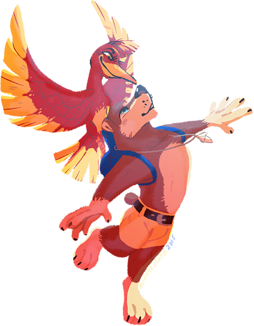 Banjo And Kazooie Fanart (500x642), Png Download