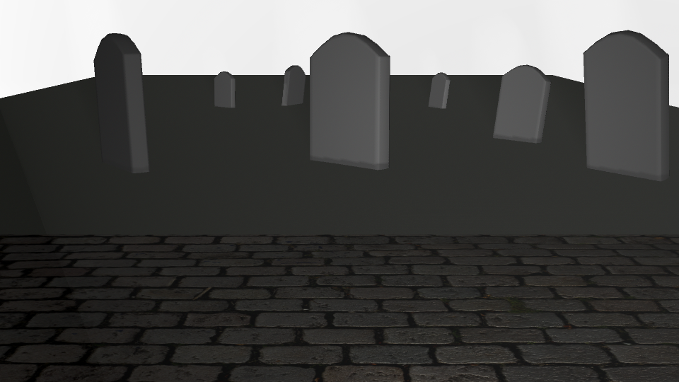 I Love His Low Poly, Flat Textures - 3d Cemetery Transparent Background (960x540), Png Download
