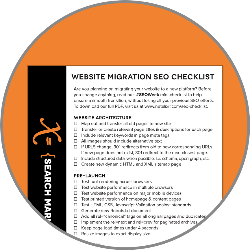 Seo Migration Checklist Icon - Circle (900x900), Png Download