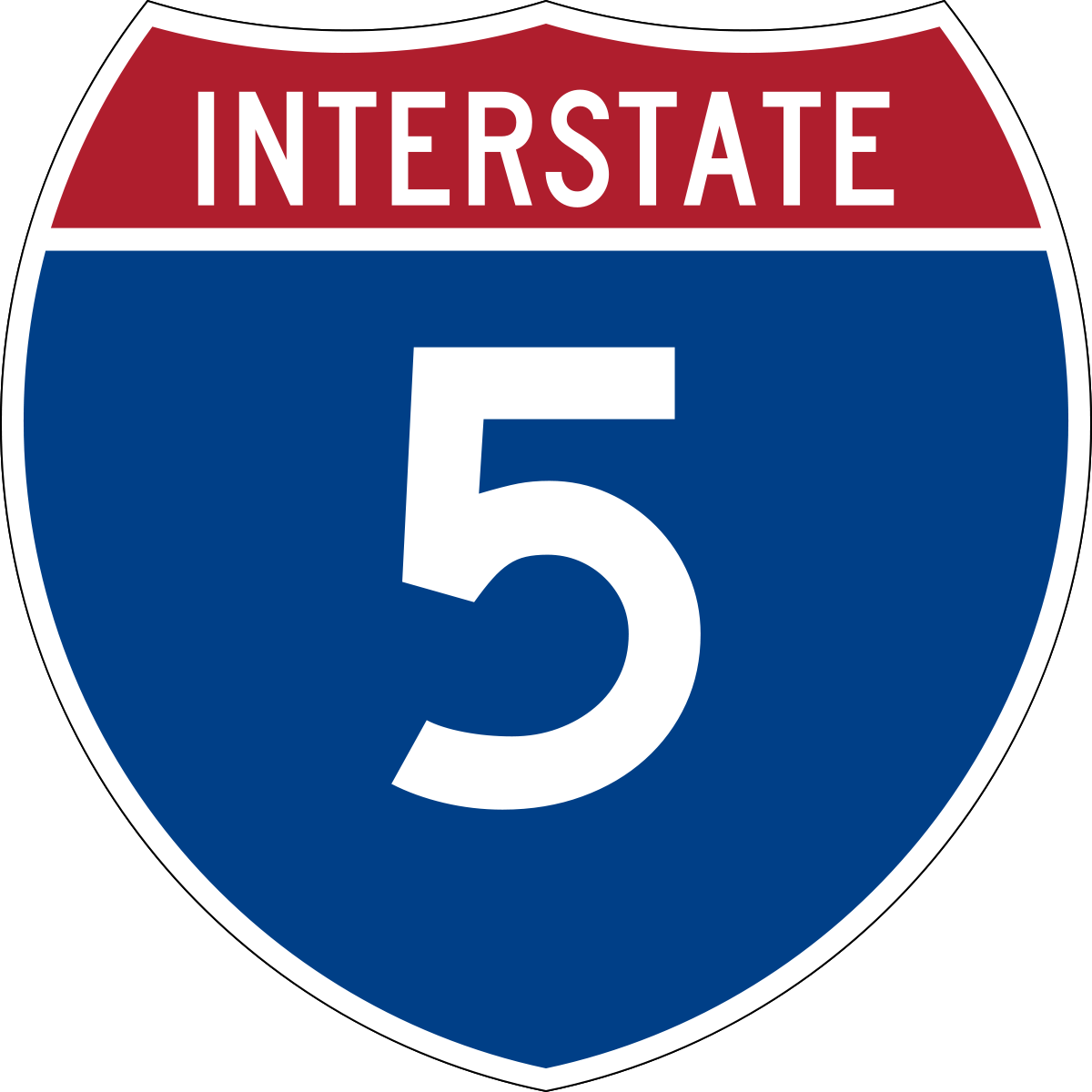 File - I-5 - Svg - California Interstate 5 (1024x1024), Png Download