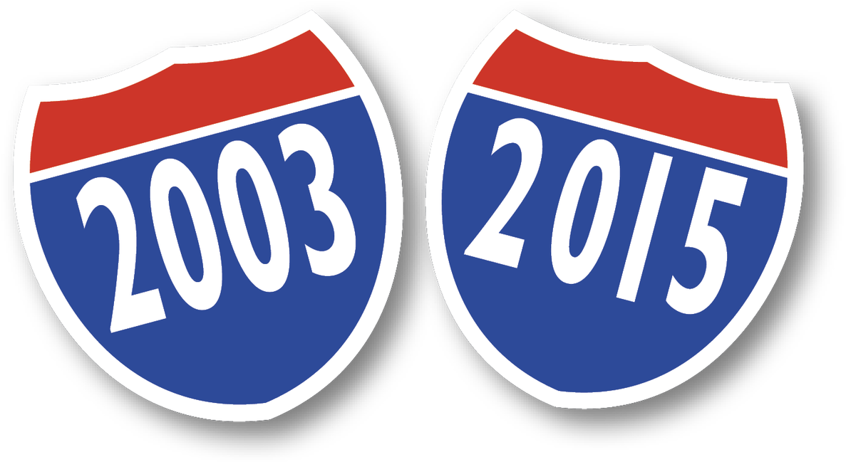 Interstate Sign - Year Numbers - Car (1280x753), Png Download