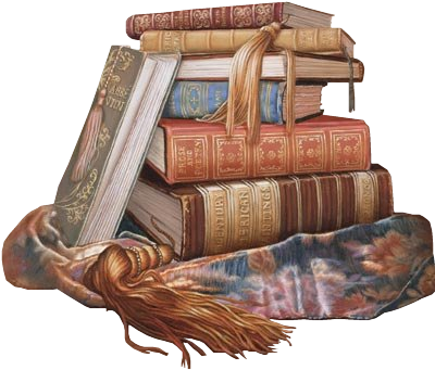 Image - Old Books Clip Art (400x380), Png Download