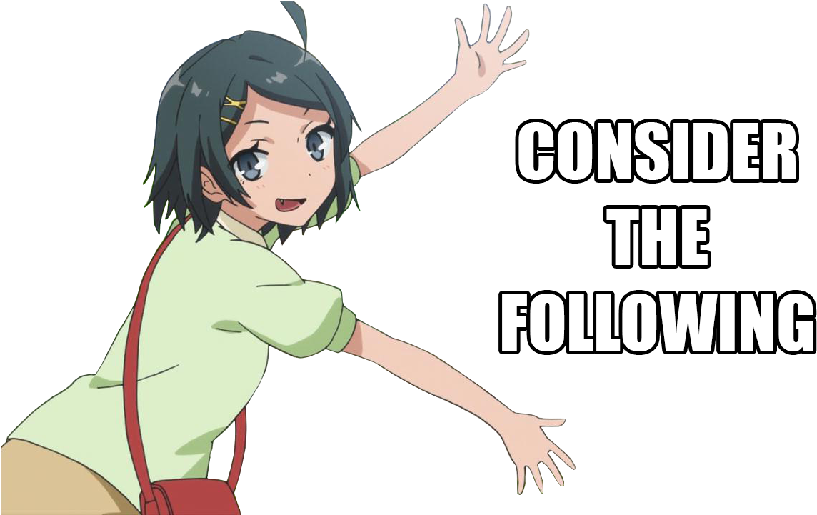 39255562 - >> - Consider The Following Anime (1280x720), Png Download