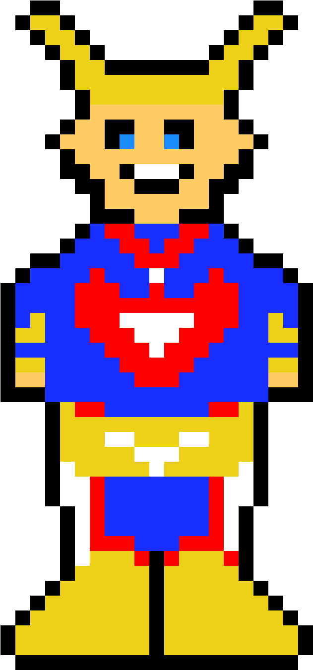 All Might - Pixel Art (1110x1440), Png Download