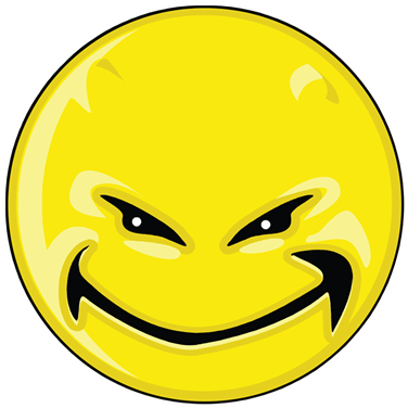 Smiley Face - Yellow Devil - Attitude Smiley Faces (400x400), Png Download