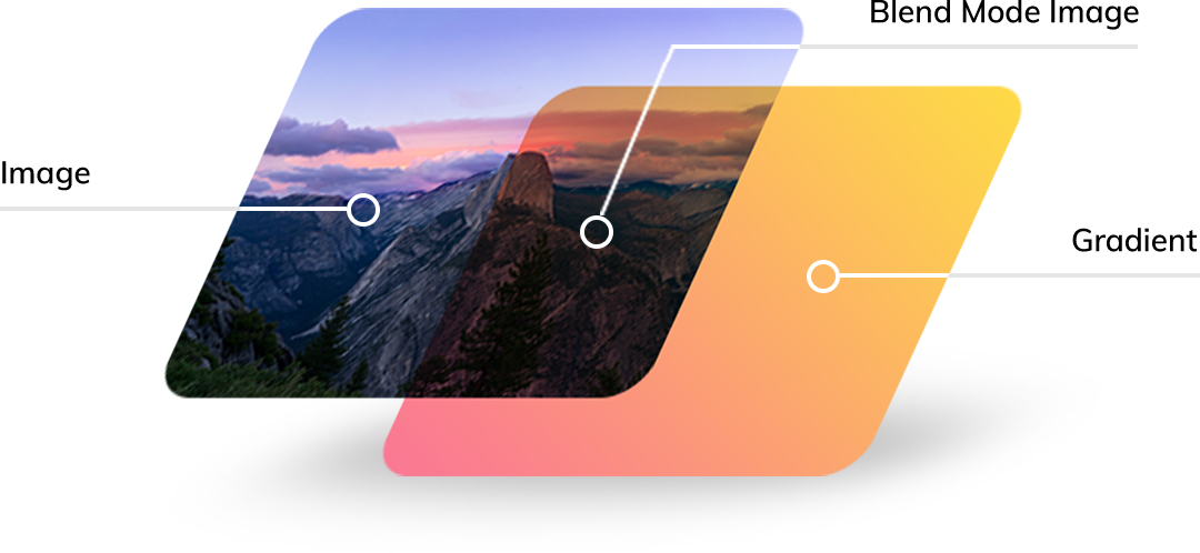 Cool Gradients Strong Gradients - Mountain (1080x498), Png Download